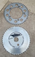 Old school BMX chainrings Peregrine CD Compact Disc white & Freestyle 44T 