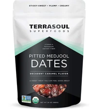 Organic Pitted Medjool Dates, 1.5 Lbs - Pits Removed | Soft Chewy Texture | Swee