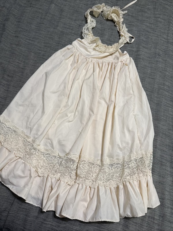 Gorgeous Summer Girls Dress Backless Lace Tie Neck Lightweight Girls Size 7