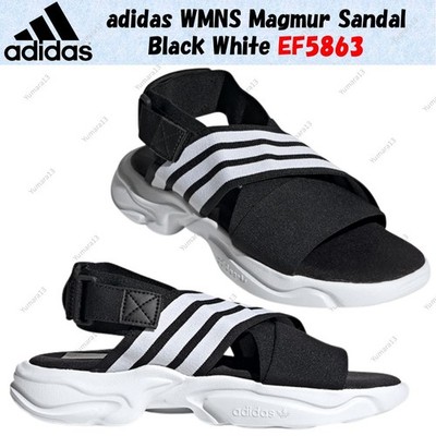 adidas WMNS Magmur Sandal Black White EF5863 Women's Size