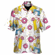 The Simpsons Donut Unisex Hawaiian Shirt