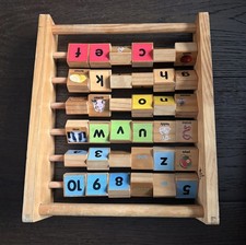 Alphabet Letters Abacus with Pictures and Numbers Educational Toys