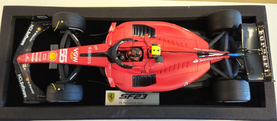 Looksmart 1/18 Carlos Sainz Jr #55 Ferrari SF-23 2023 4th Bahrain GP (LS18F1052) - Image 3 of 4