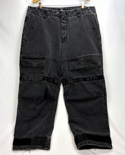 Vintage Y2K Marithe Francois Girbaud Baggy Jeans Black Shuttle Tape 42x30