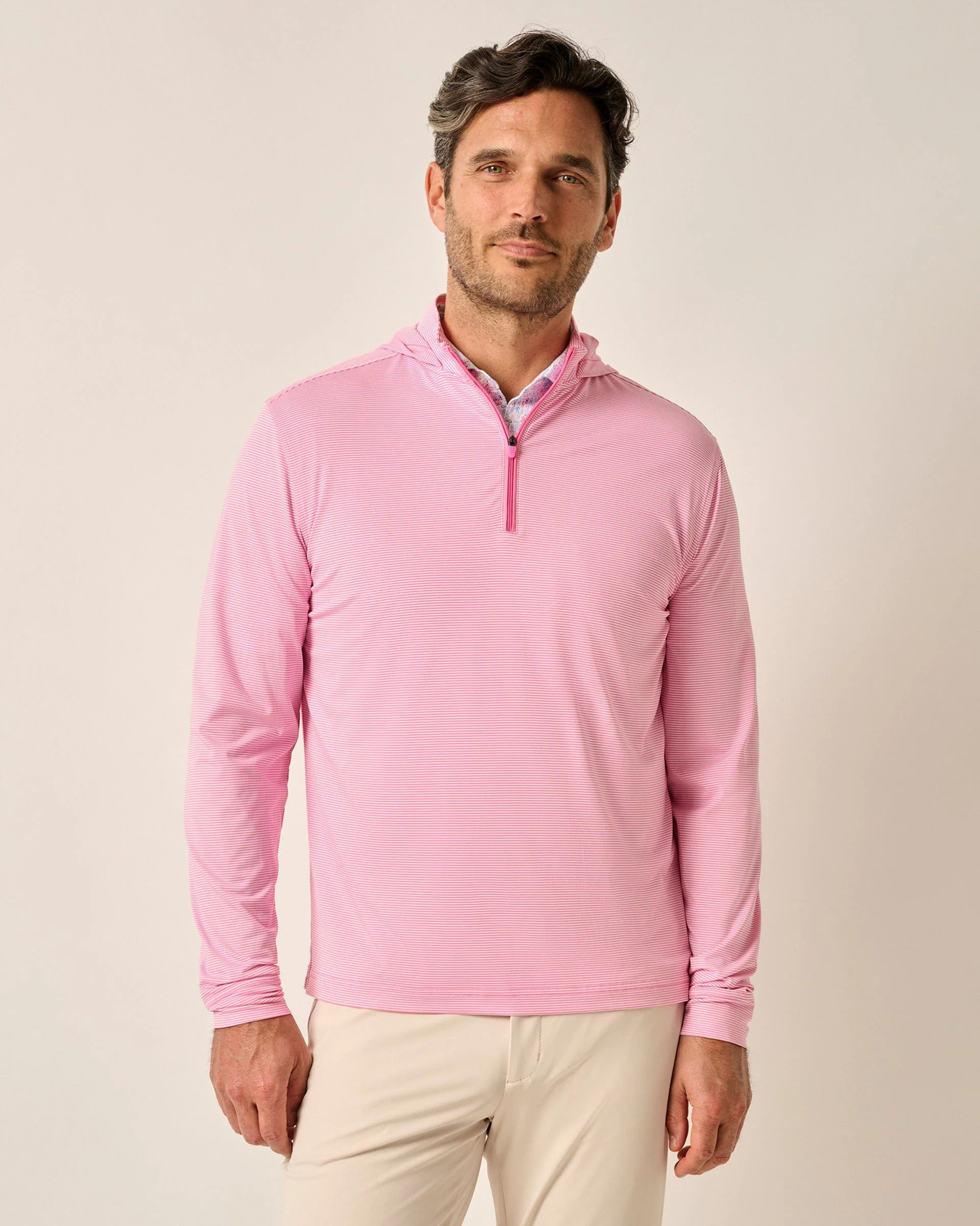 johnnie-O Hybrid Performance 1/4 Zip Hoodie Cabo Size L