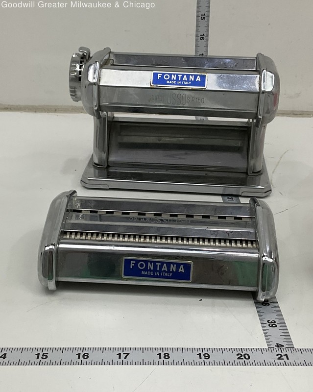 Fontana Stainless Steel Hand Crank Pasta Maker Made in Italy