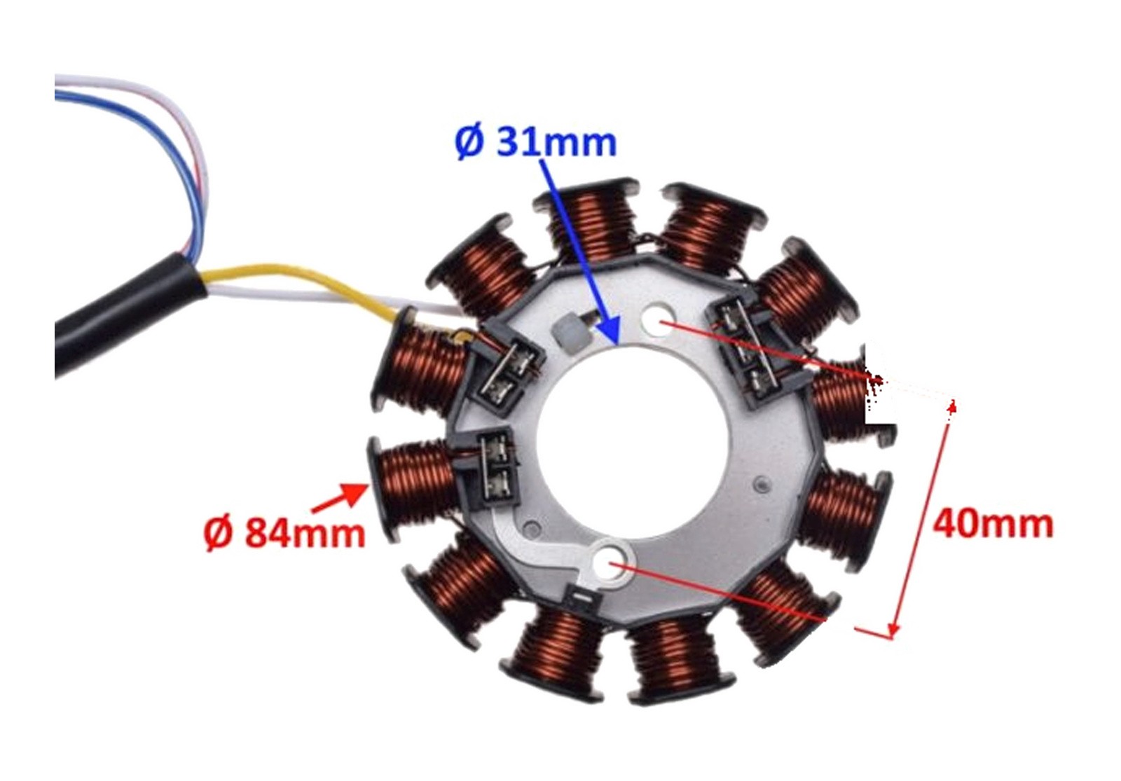 Stator 12 bobines Yamaha DT 50 pour réparer le circuit électrique