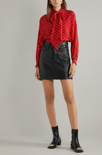 New Black Leather A-Line Mini Skirt - Super Cute Holiday Sale