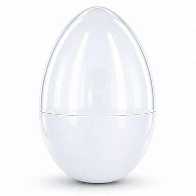 Giant Extra Large White Plastic Easter Egg Two Tones 12 Inches