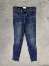 Madewell Jeans Womens 27 Blue Dark Wash Denim 10  High Rise Skinny Stretch