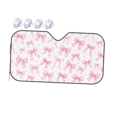 Car Shade Front Windshield Sunshade Car Windshield Cover Sun Shield Pink Bows