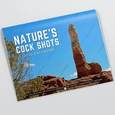 Funny 2026 Calendar - Nature's Cock Shots Great Gag Gift White Elephant 