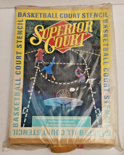 Superior Court Stencil Regulation Home Basketball Court Size with Roller New