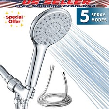 High Pressure Shower Head 5 Settings Handheld Shower Heads Spray With 5 FT Hose