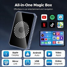 Wireless CarPlay WIFI AI box Android Auto Adapter Converter w/ Netflix YouTube