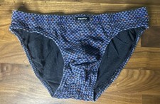Equipo Bikini Brief tanga underwear Sz L 2-ply Pouch RARE Geo Print Ringer