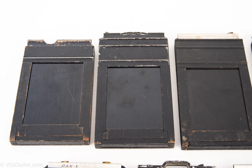 Lot of 9 2 1/4 x 3 1/4 Cut Film Holders Fidelity Graflex Graphic Type 5 Baco V20 - Image 2 of 4