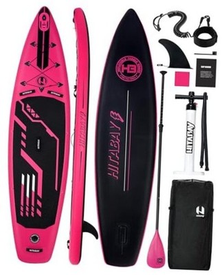 Inflatable Stand Up Paddle Board with Premium SUP Accessories & Camera PINK
