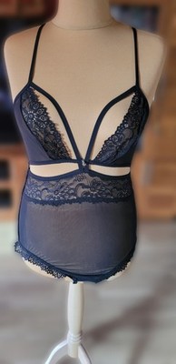 Damen Sexy Body Schwarz Plus Size XXL Obsessive Durchsichtig Nachtwäsche