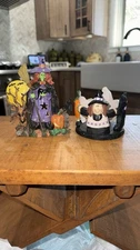 Halloween Candle Holders Witch and Trick It Treaters Set of 2 Halloween Decor