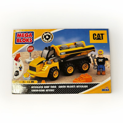 Mega Bloks CAT Articulated Dump Truck Set 7801 23 Pieces Ages 3+ Box