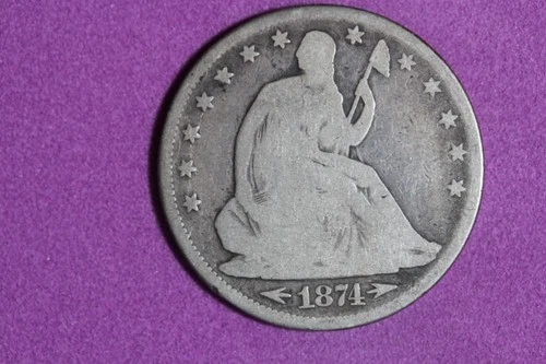 ESTATE FIND 1874 - Seated Liberty Half Dollar!!  #N08098