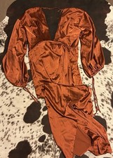 Susana Sequin Maxi Dress Rust, Fashion Nova, Size XL