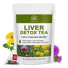 Natural Liver Detox tea - 42packs Milk Thistle Seed Extract