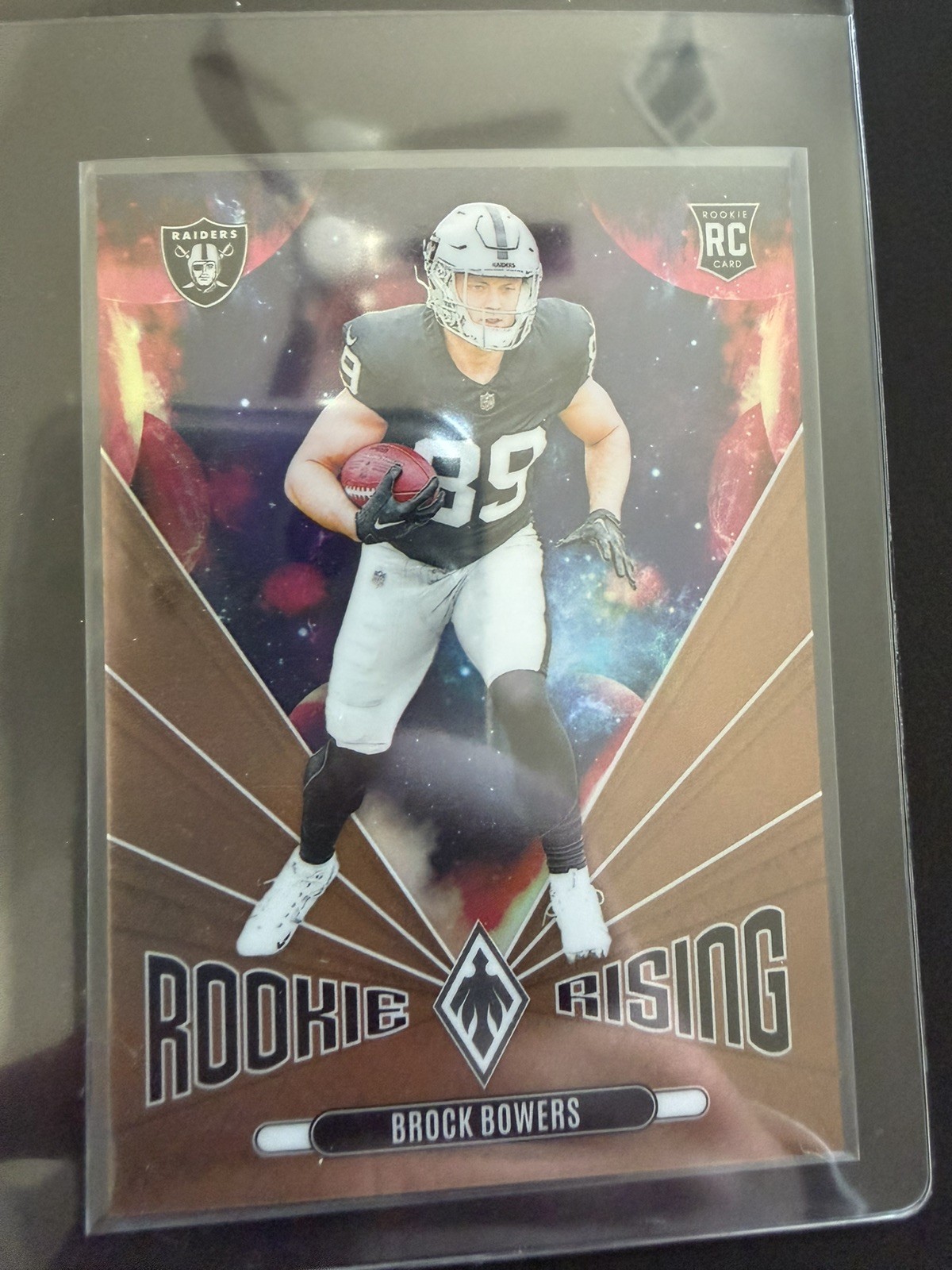 2024 Panini Phoenix Rookie Rising Bronze Prizm #RR-BBS Brock Bowers RC 75/75
