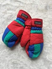 Vintage Thinsulate Primary Colors Fleece Lined Mittens Kids Size 4-5
