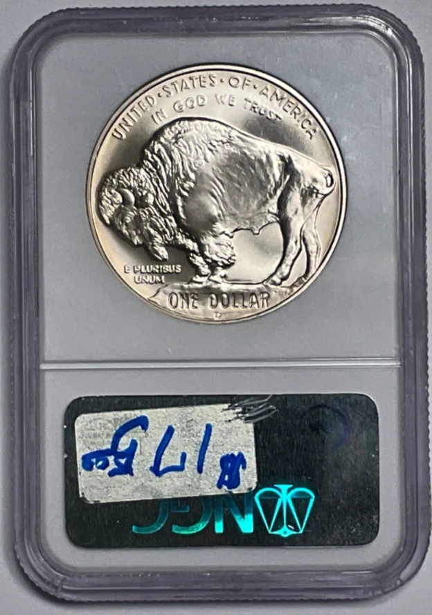 2001-D US S$1 Buffalo Commemorative Silver Dollar NGC MS69 - Image 2 of 4