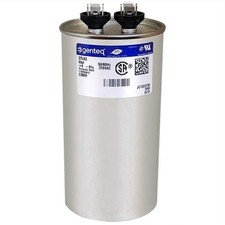 Round Capacitor 80 uF MFD 440 Volt Snap-in Mount Copper 1 Count