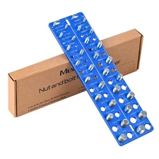 30-in-1 Nut & Bolt Thread Checker – Standard & Metric Thread Gauge Tool wi