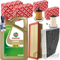Febi Filterset+Castrol 5W30 ÖL Passend FüR VW Touran 1T Passat B6 Audi A3 8P