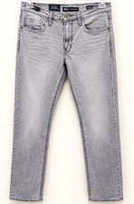 BKE Men s Gray Straight Fit Mid Rise Denim Je...