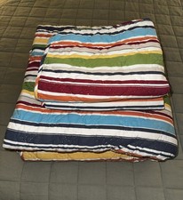 Pottery Barn Colorful Quilt Full/Queen  2 Standard Shams