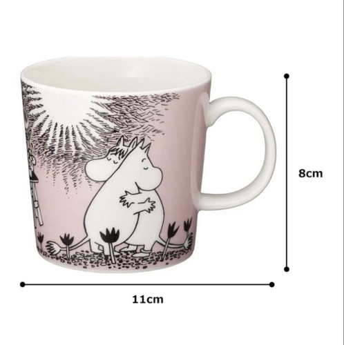 Arabia Moomin Mug Pink Love Design Cuto Microwave Dishwasher Safe 300ml New - Picture 5 of 24