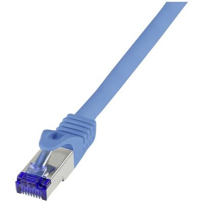 LogiLink C6A086S RJ45 USB Cable Cat 6A S/FTP 7.50m Blue 1pc