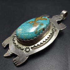 Vintage Navajo L. CHEE Hand-Stamped Sterling ...