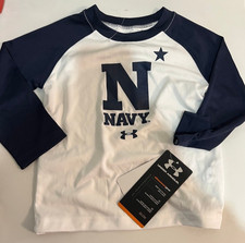 NWT new Under Armour UA toddler baby boys NAVY football shirt 18m 18 months