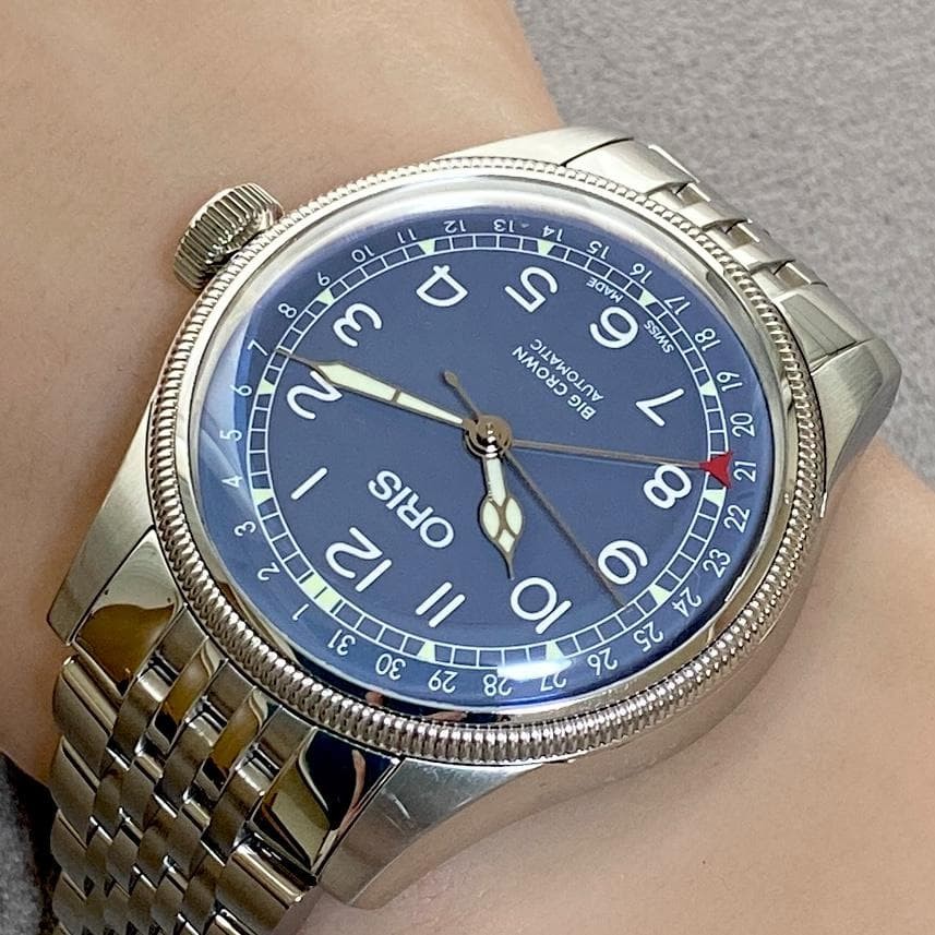 Oris Big Crown Pointer Date Ref7741 Blue Dial Lea… - image 5