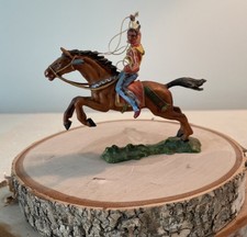Elastolin Germany Horse Running Indian w Lassos Lg Scale
