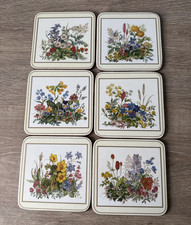 Pimpernel Meadow Flowers Coasters x6 Boxed Made in England