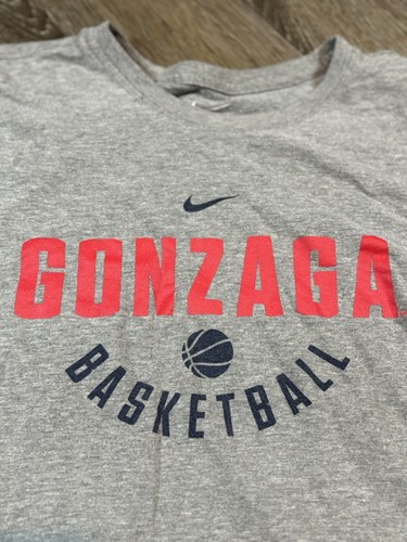 Camisa Nike Gonzaga Bulldogs Center Swoosh Just Do It Gris Grande - Imagen 2 de 6