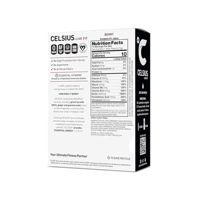 Berry On-the-Go Powder Sticks with 200mg Caffeine