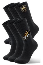Merino Wool Thermal Socks for Men  Women, 3 Pairs Cushioned Large Pure Black