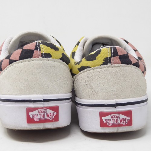 Vans Era ComfyCush Checkerboard Leopard Sneakers Pink Yellow Beige Womens 6 - Picture 5 of 9