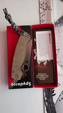 Spyderco Paramilitary 2 PM2 Cruwear Canvas Micarta (C81MPCW2) Authorized Dealer