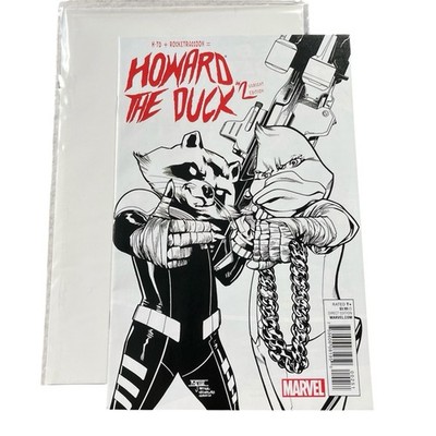 HOWARD THE DUCK V.4 #2 RUN THE JEWELS B&W VARIANT COVER, RTJ VF+