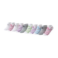 C9 Champion Girls' No Show Sock, Pink/Grey/Blue, Medium, Pink / Grey / Blue